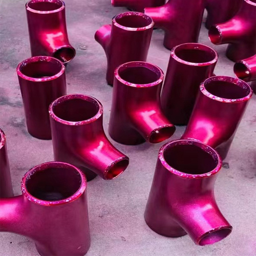 Dye penetrant test for titanium pipe fittings surface