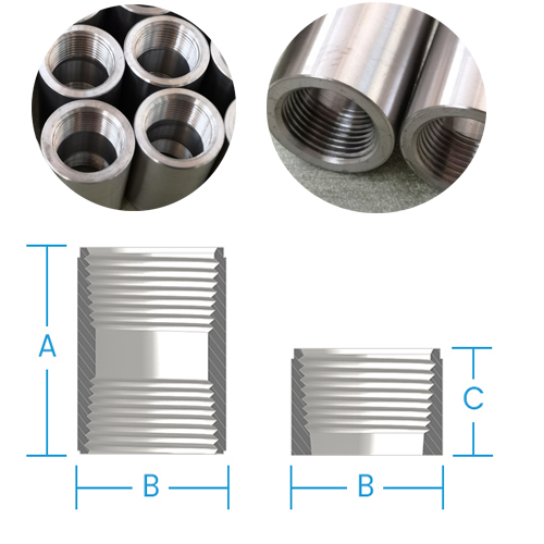 titanium couplings dimension