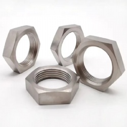 Titanium alloy hex head nuts